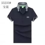 boss t-shirt collar polo lapel short sleeves b55233 blue